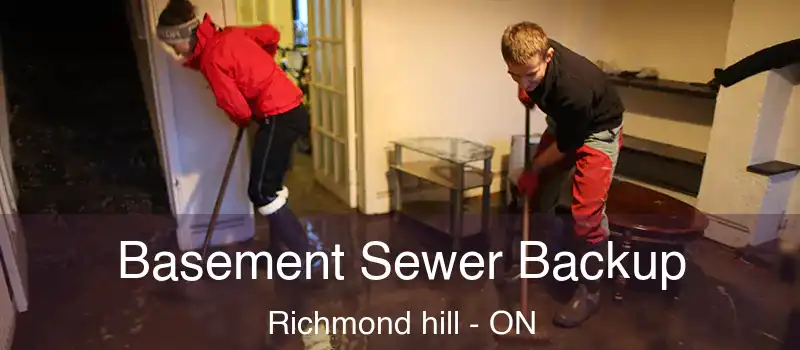  Basement Sewer Backup Richmond hill - ON